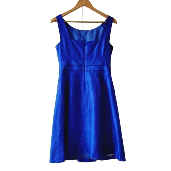 Kay Unger New York Royal Blue Embellished Collar Silk Dress - Picture 2 of 12